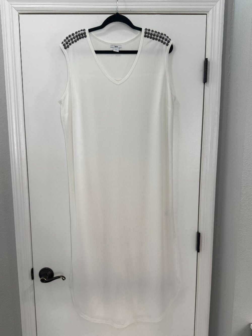 Bar III White Sleeveless Midi Dress - Large